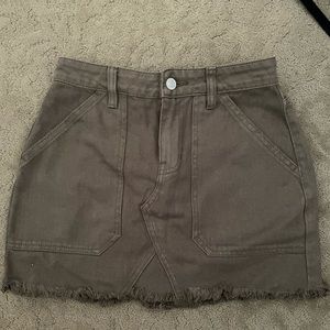 Olive green Pacsun zip up skirt